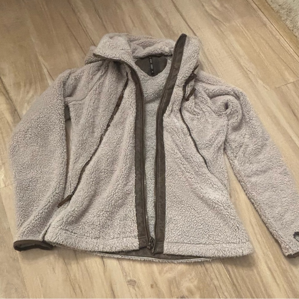 Kuhl Women's Teddy Jacket in Cream and Brown